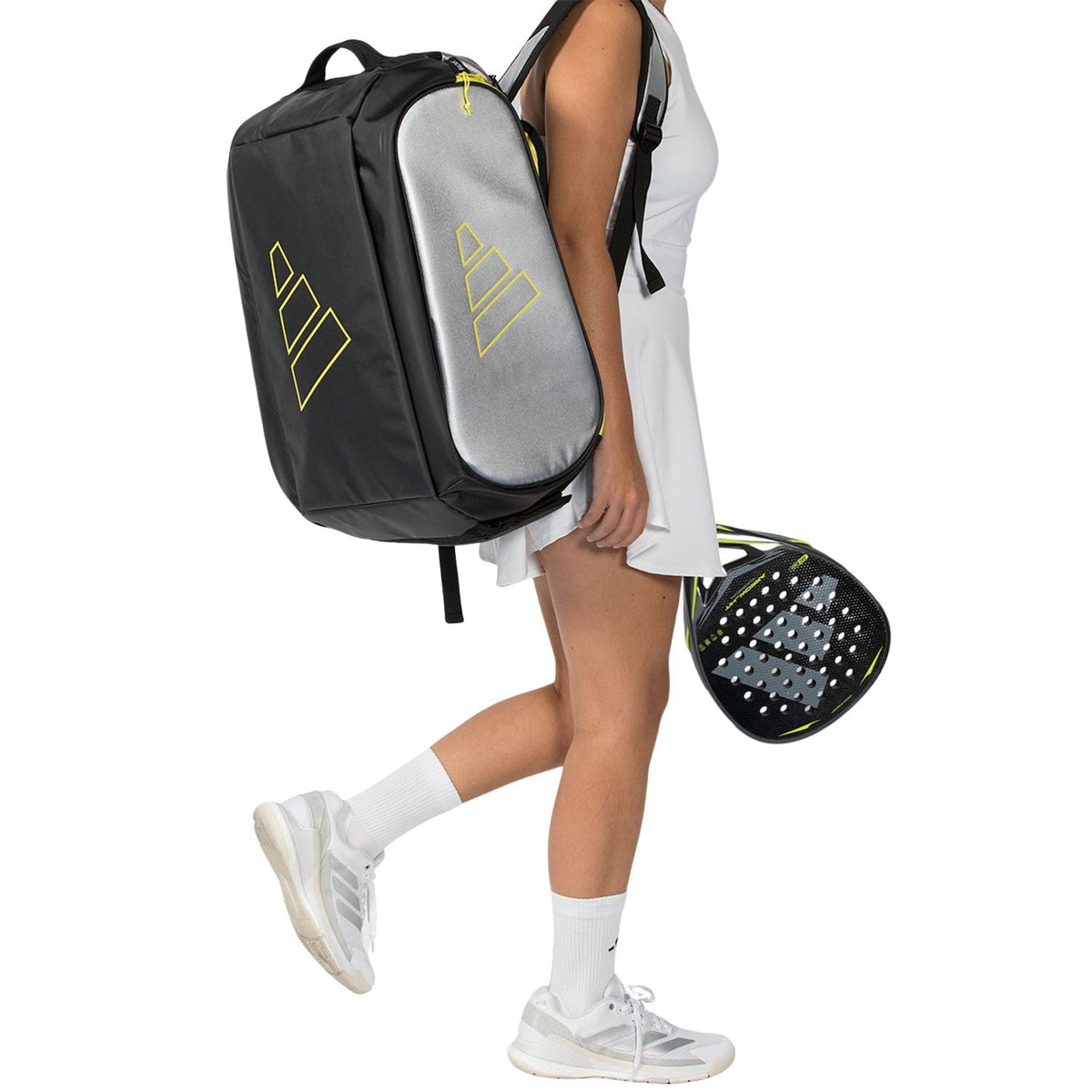 Adidas Racket Bag Tour 2026 Silver/Lime - Padel Bag - au.justpadel.com